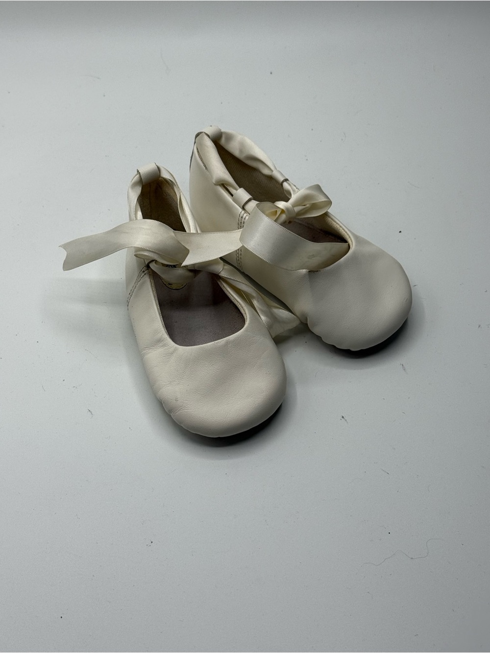 Stride Rite Cream Satin Ribbon Mary Jane Baby Shoes